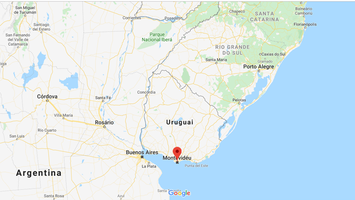 Mapa do Uruguai 